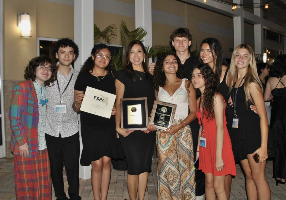 Yearbook shows their countless awards achieved. Whether being individual or collective awards, the Cavaleon displayed their talents at Florida Scholastic Press Association Award Ceremony.