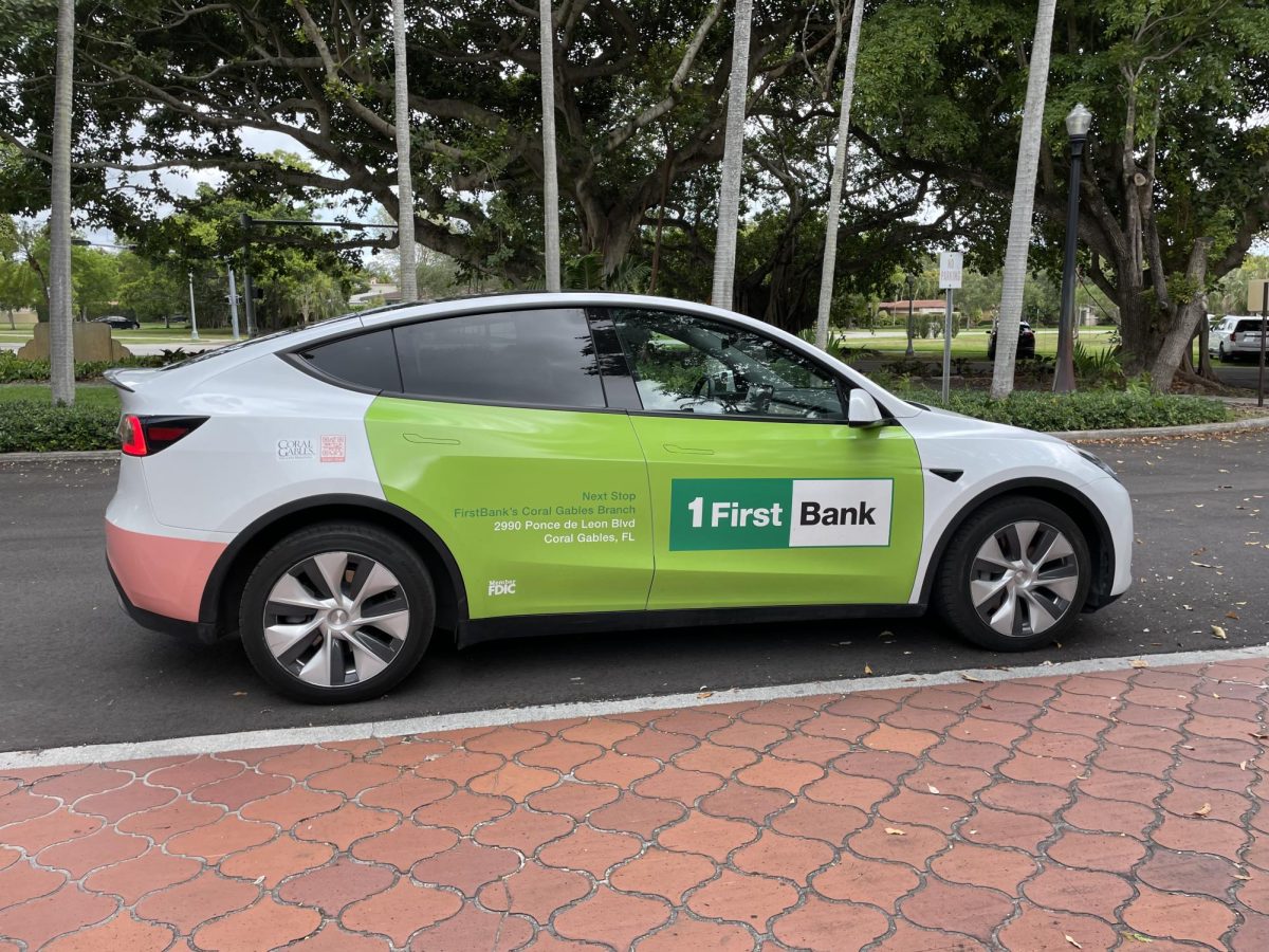 In Coral Gables, Freebee has upgraded their vehicles to Tesla cars. Passengers can now ride in style throughout the city while saving the environment. 