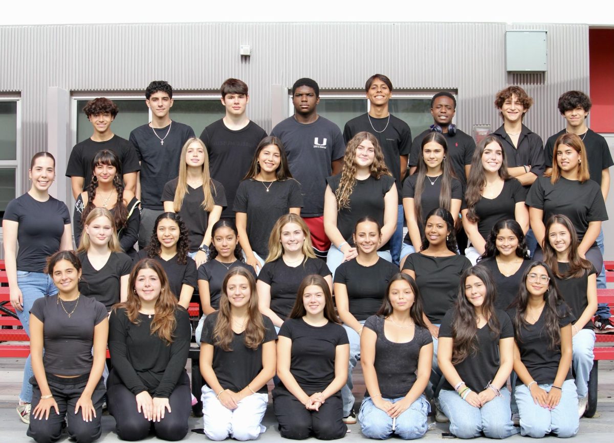 Standing alongside her first ever Gables Live crew, Ms. Abrahantes is eager to get the year started as the team finishes up production week and inches closer to the school year.