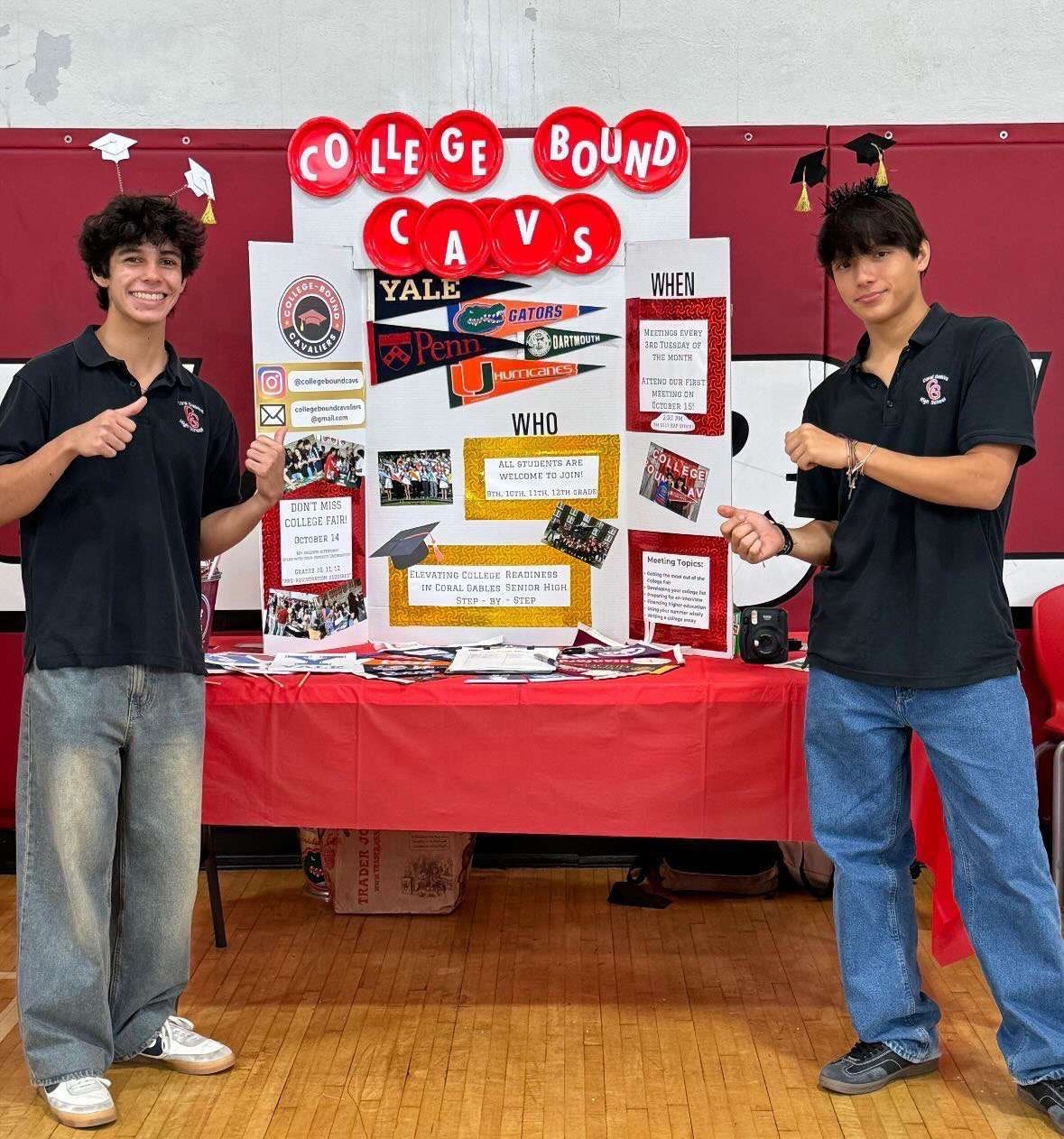 Displaying their new club, College-Bound Cavaliers, the creators of the club recommend fellow peers to join. 